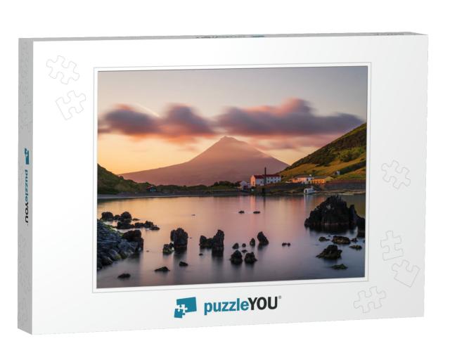 Colorful Sunrise in Horta, Faial Island Long Exposure of... Jigsaw Puzzle