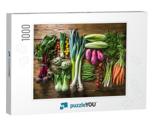 Local Market Fresh Vegetable, Garden Produce, Clean Eatin... Jigsaw Puzzle with 1000 pieces