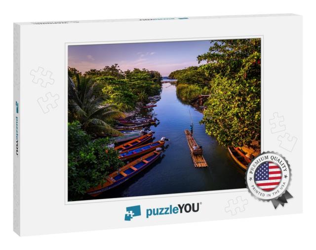 Rafting on the White River in St Ann, Jamaica... Jigsaw Puzzle