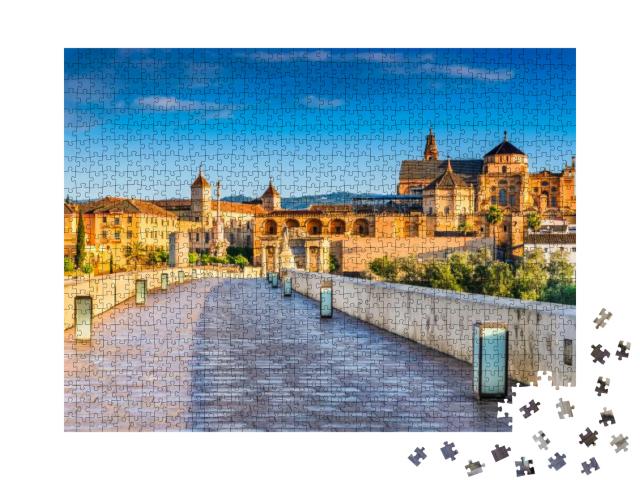 Cordoba, Spain, Andalusia. Roman Bridge on Guadalquivir R... Jigsaw Puzzle with 1000 pieces