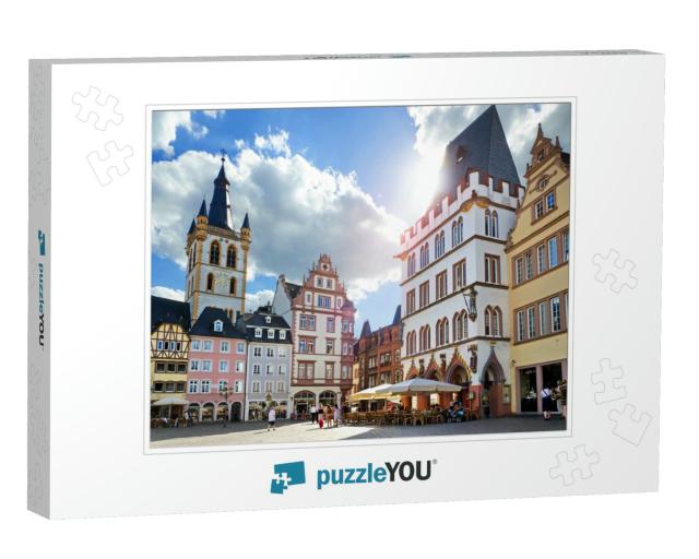 Trier, Market Place with Steipe in City Center of Ancient... Jigsaw Puzzle