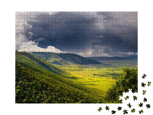 Forest in the Ngorongoro Crater - Tanzania... Jigsaw Puzzle with 1000 pieces