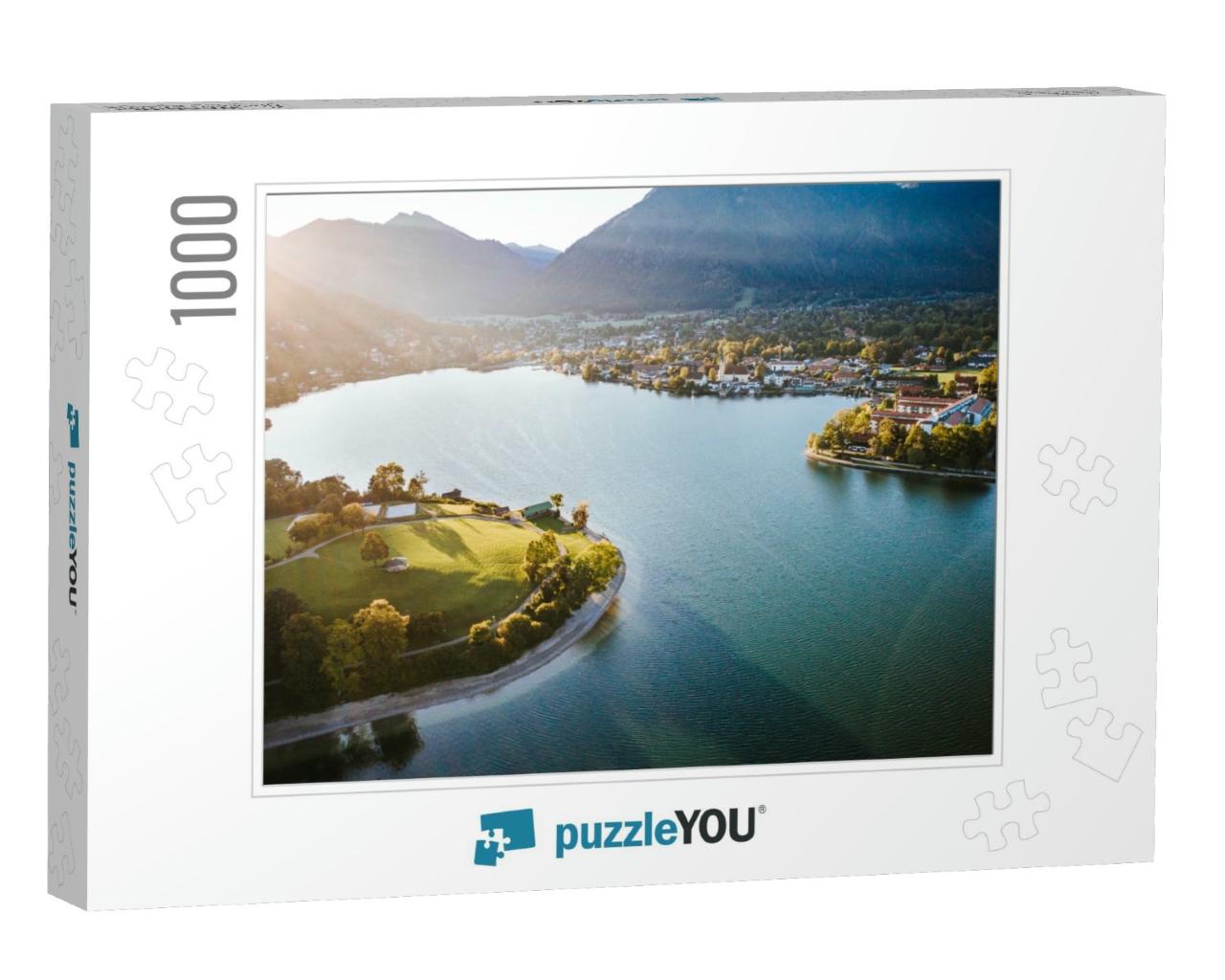 Tegernsee Mountains Foothills of the Alps Bavaria Drone... Jigsaw Puzzle with 1000 pieces