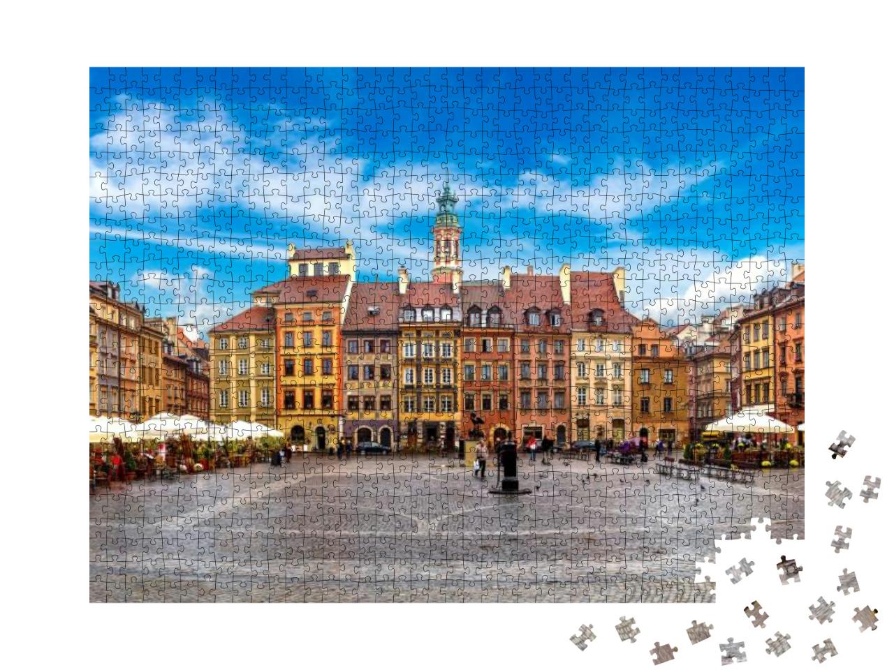 Old Town Square in Warsaw in a Summer Day, Poland... Jigsaw Puzzle with 1000 pieces