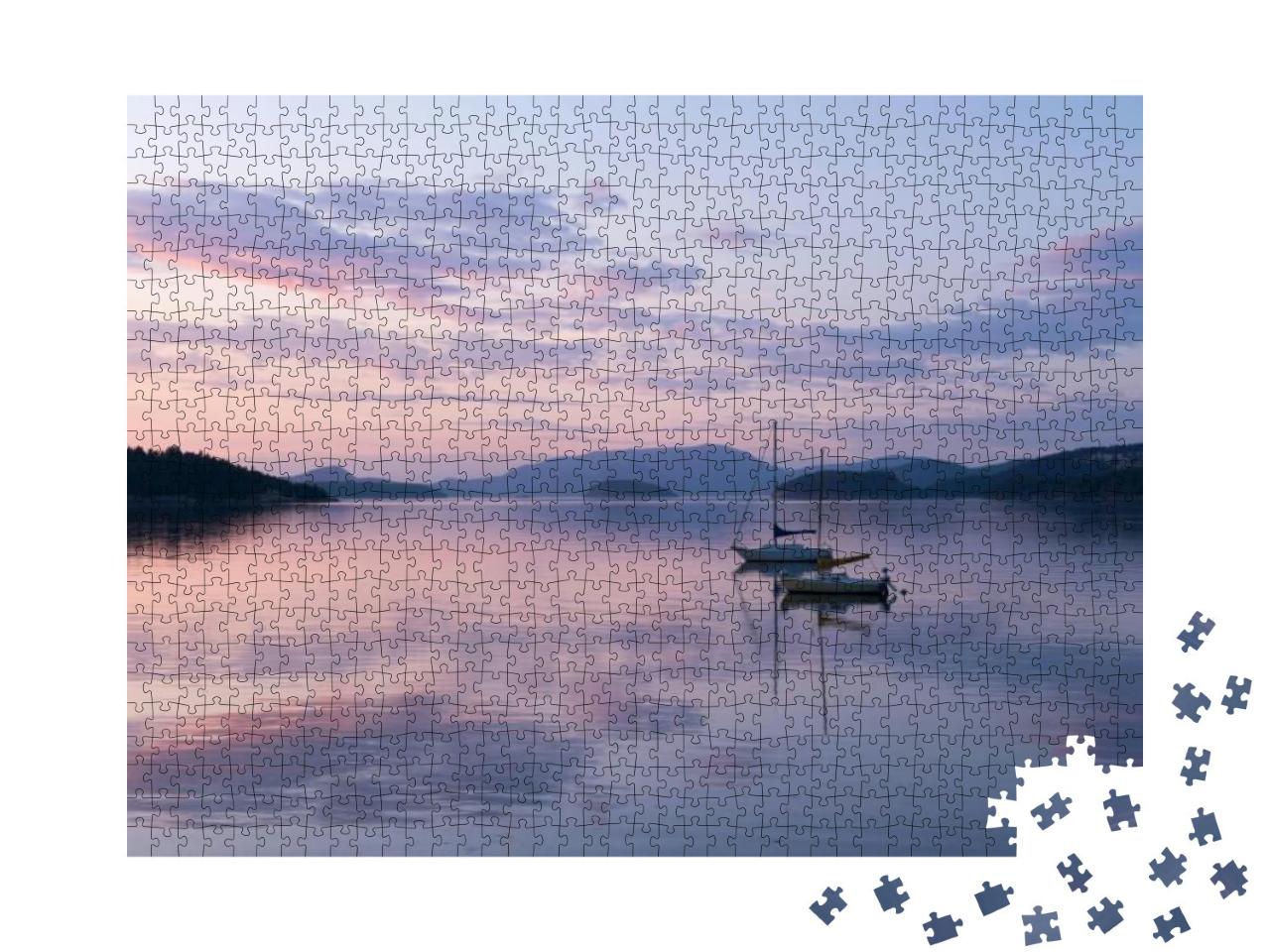 San Juan Islands At Dusk. Orcas Island in the Distance... Jigsaw Puzzle with 1000 pieces
