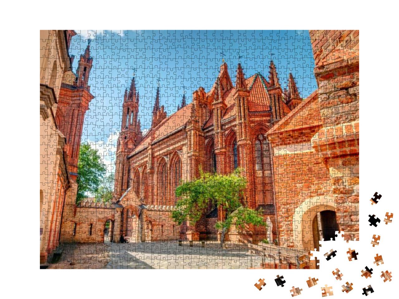 St. Annes Church in Vilnius Old Town, Lithuania, Hdr Phot... Jigsaw Puzzle with 1000 pieces