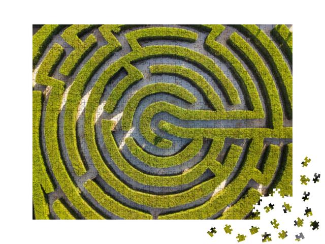 Maze of Bushes in Botanical Park - Ayia Napa Cyprus - Nat... Jigsaw Puzzle with 1000 pieces