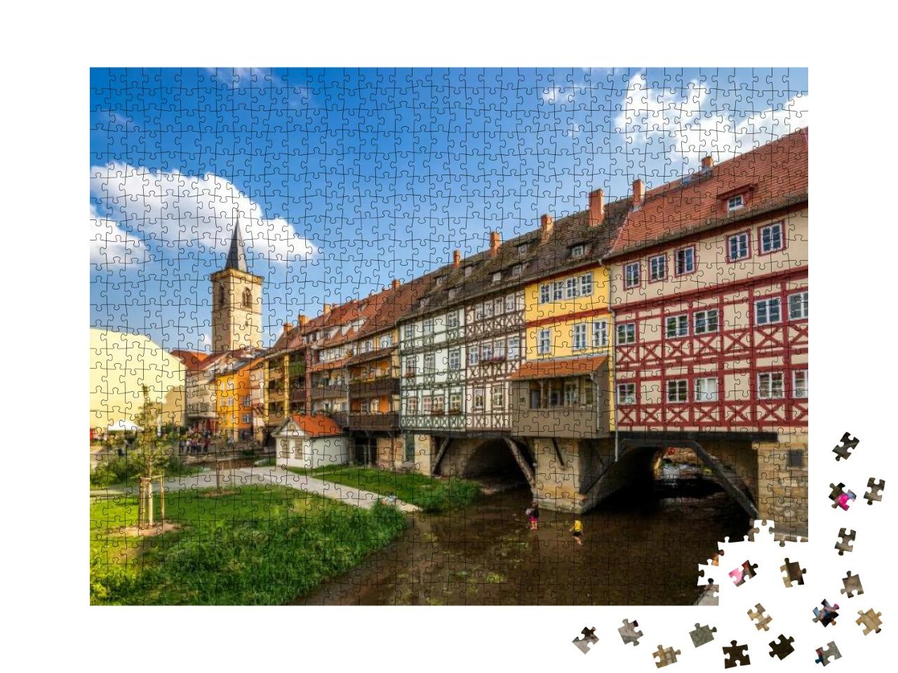 Erfurt, Kraemerbruecke... Jigsaw Puzzle with 1000 pieces