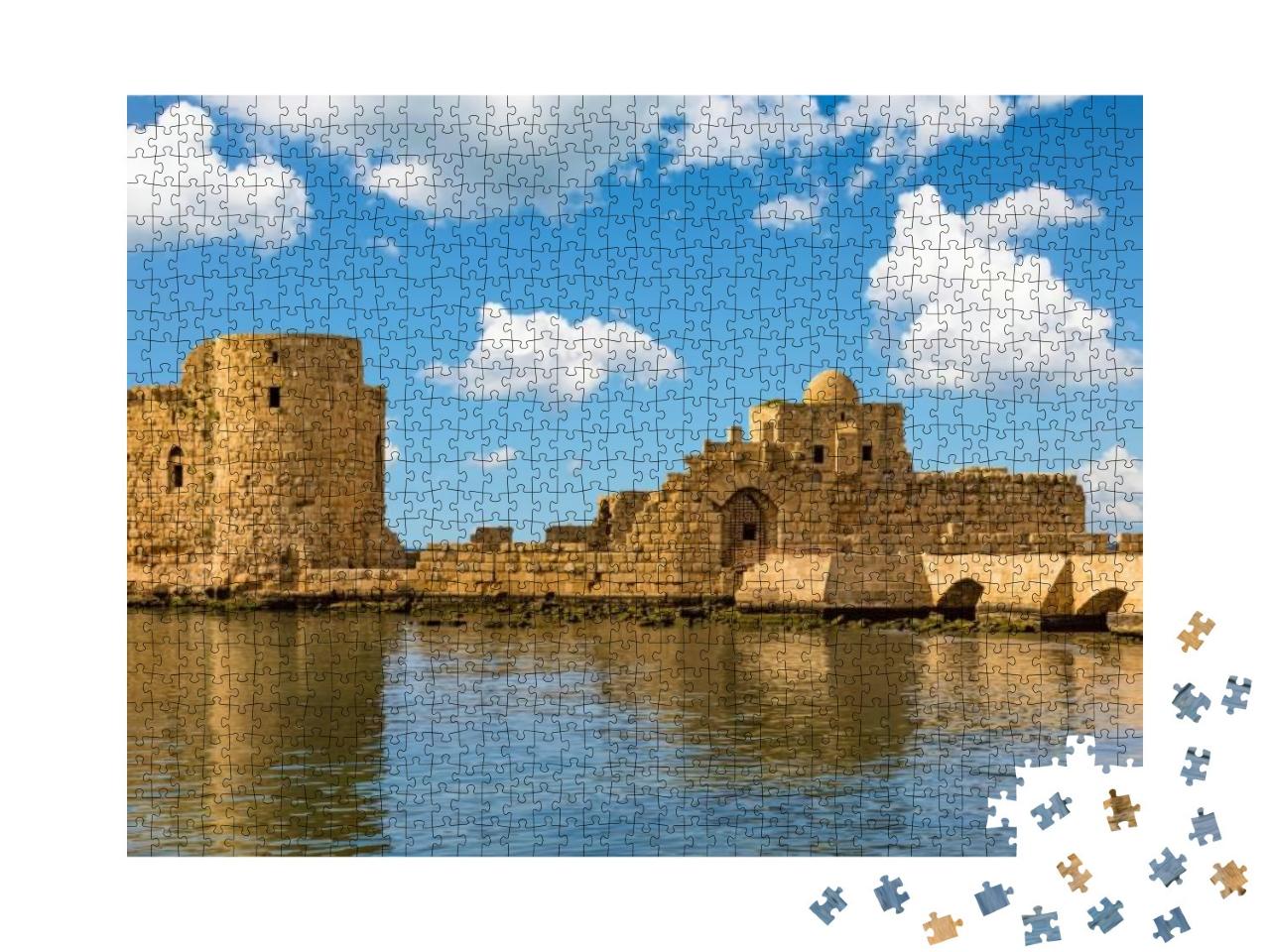 Crusaders Sea Castle Sidon Saida in South Lebanon Middle... Jigsaw Puzzle with 1000 pieces