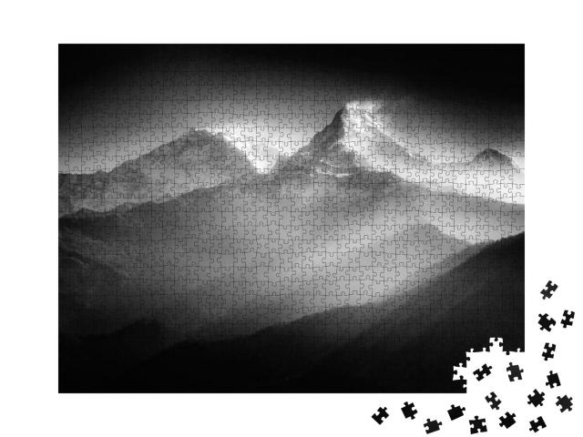 Annapurna Mountains in Sunrise Light... Jigsaw Puzzle with 1000 pieces