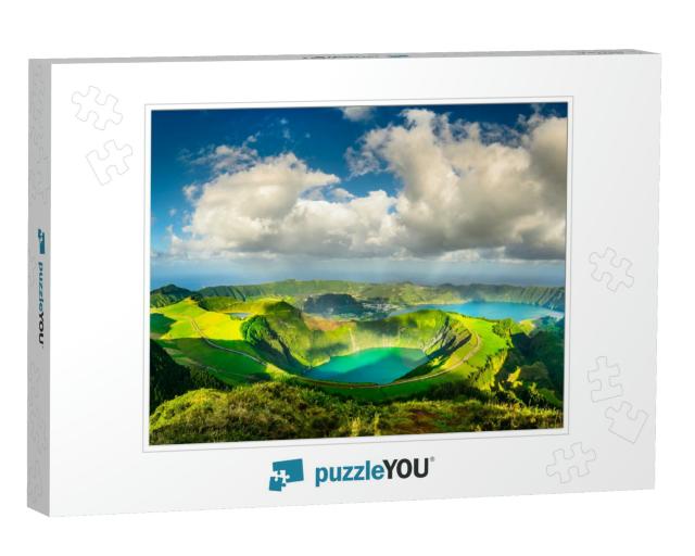 The Blue & Green Lakes, Azores... Jigsaw Puzzle