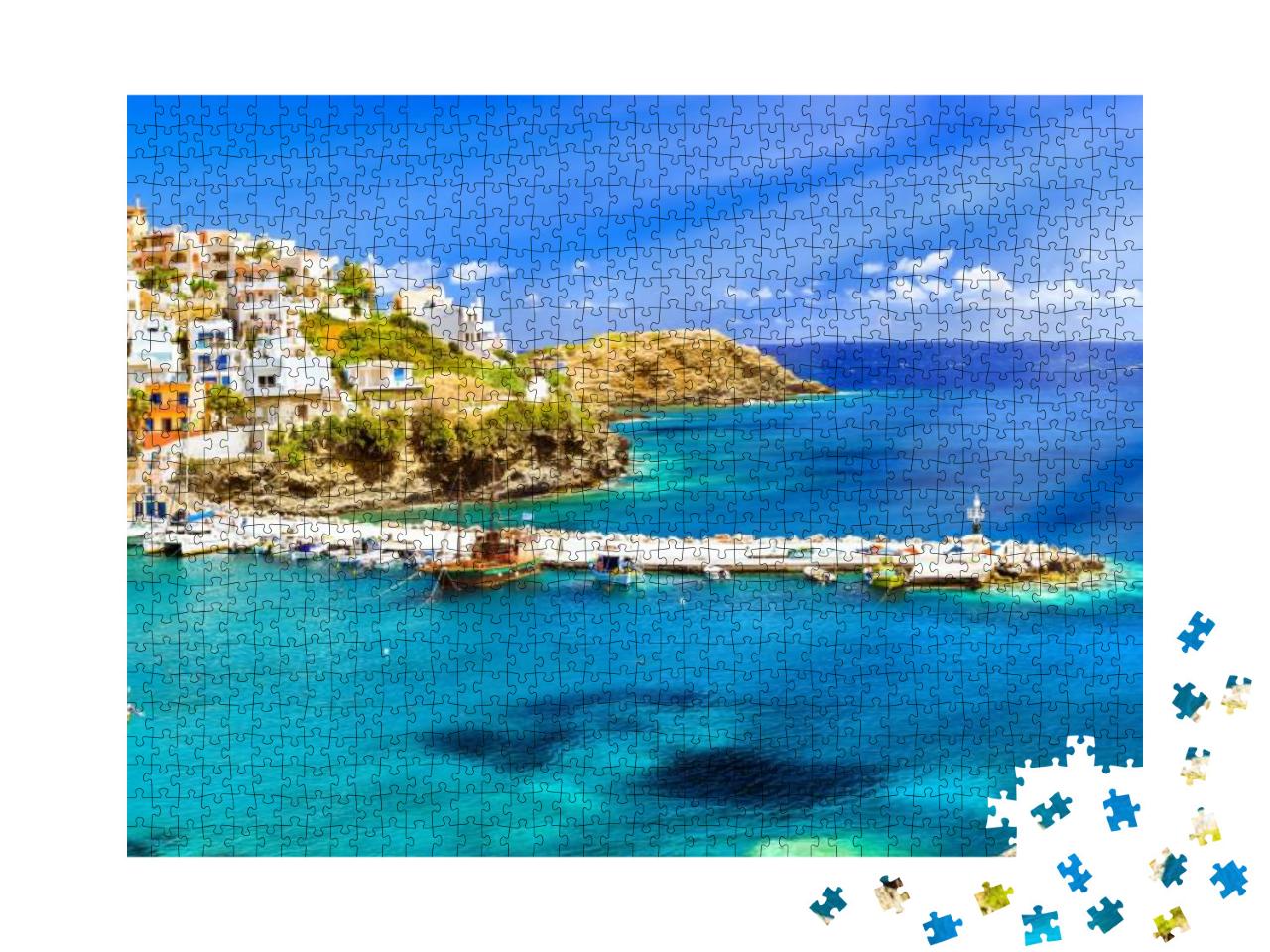 Harbor with Marine Vessels, Boats & Lighthouse. View from... Jigsaw Puzzle with 1000 pieces