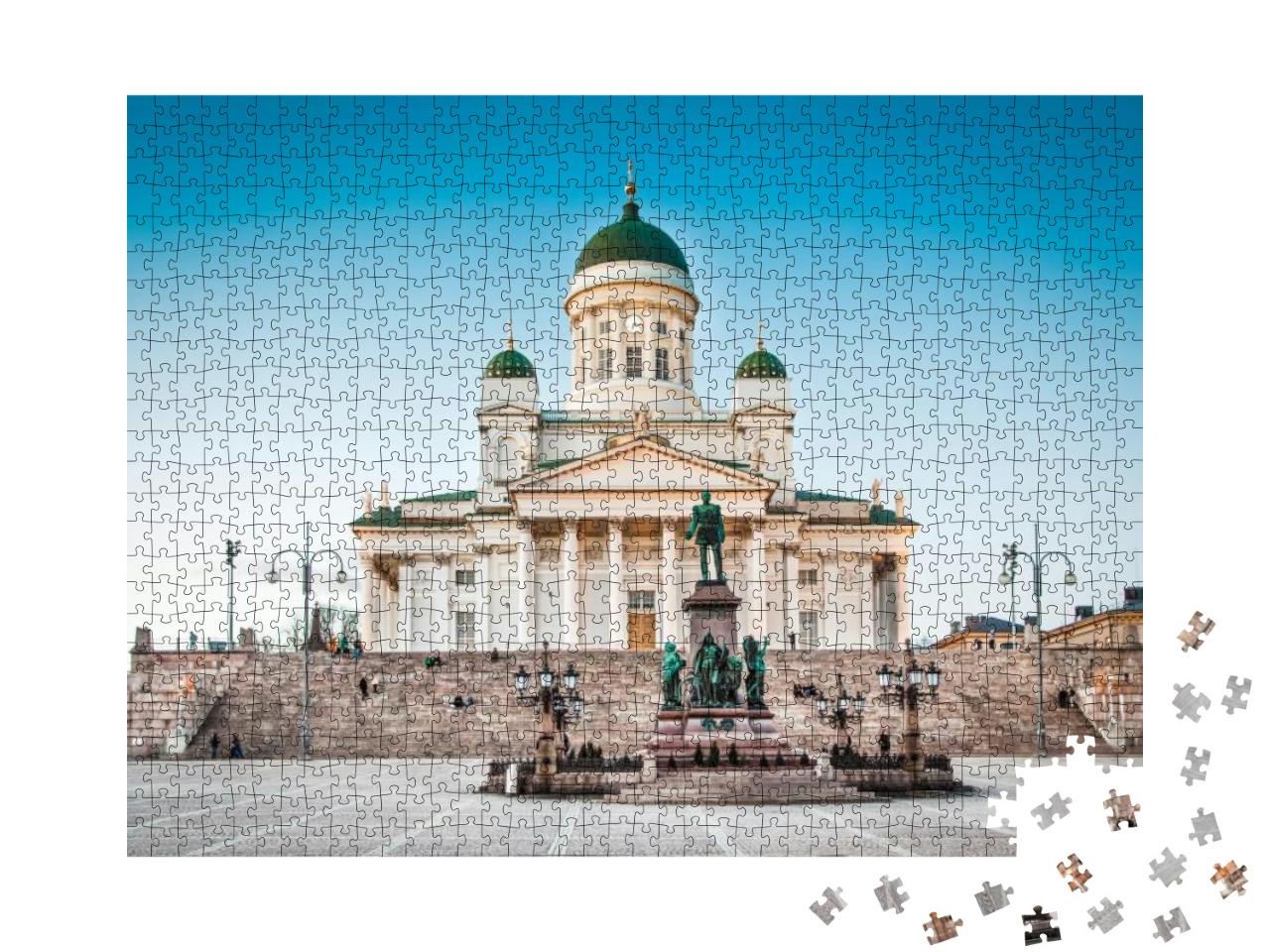 Beautiful View of Famous Helsinki Cathedral in Beautiful... Jigsaw Puzzle with 1000 pieces