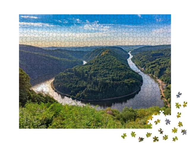 Unique Landscape & Landmark of the Saarland with a View t... Jigsaw Puzzle with 1000 pieces