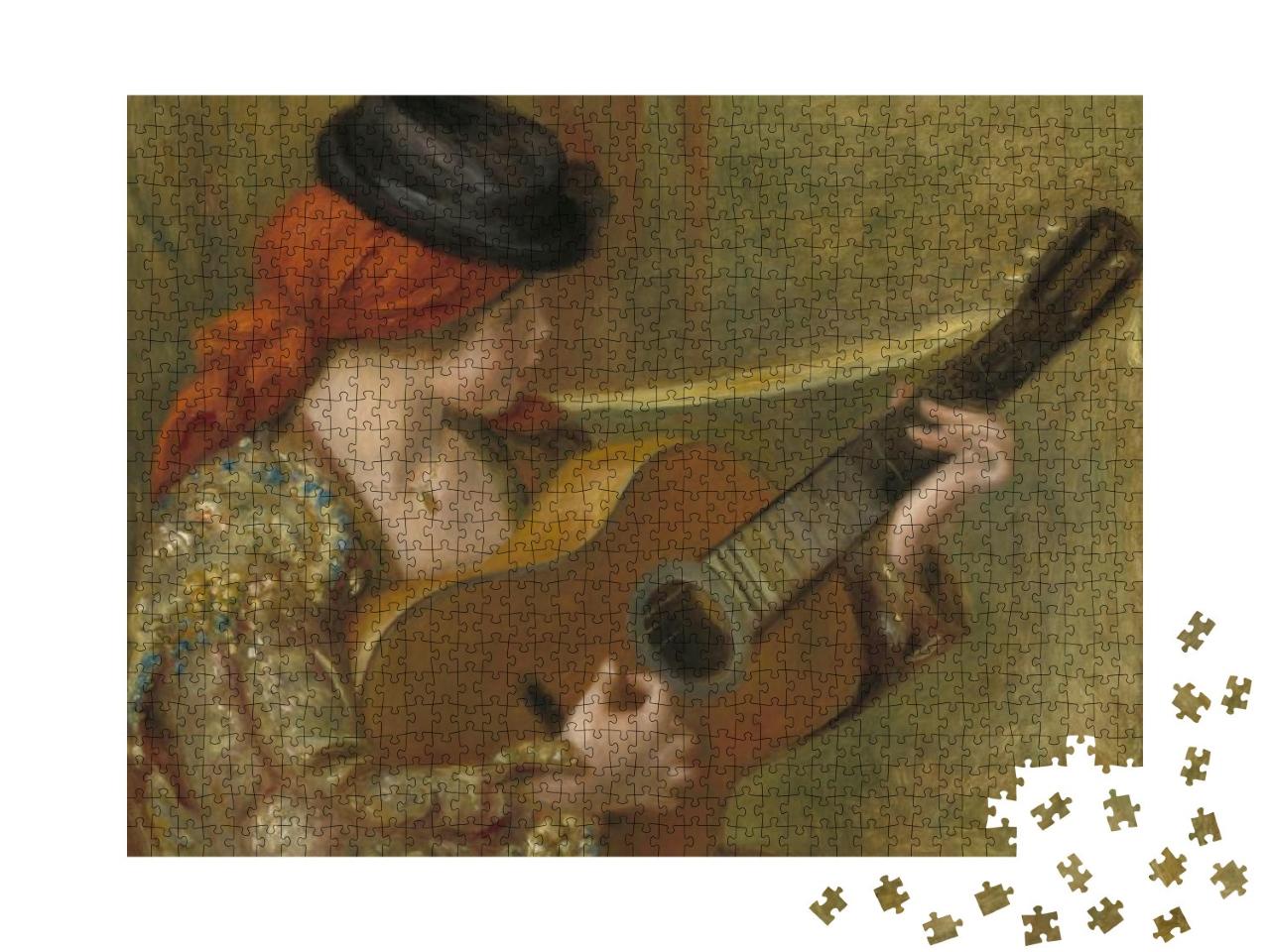 Young Spanish Woman with a Guitar, by Auguste Renoir, 189... Jigsaw Puzzle with 1000 pieces