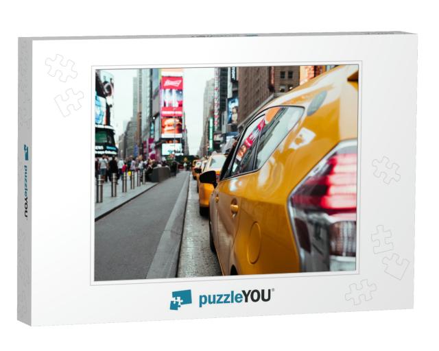 Taxi Cabs on Busy Time Square Road... Jigsaw Puzzle