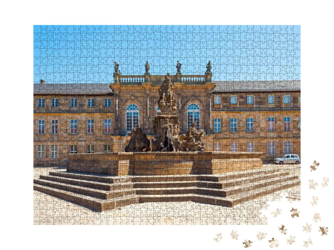 Historic Margrave Fountain German Markgrafenbrunnen in th... Jigsaw Puzzle with 1000 pieces