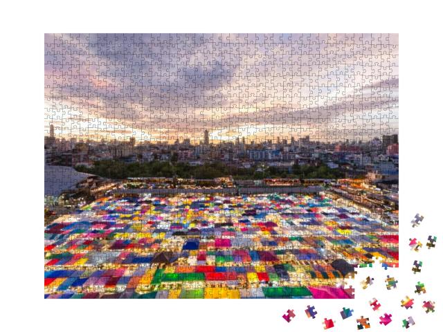 Night Market in Bangkok Thailand... Jigsaw Puzzle with 1000 pieces