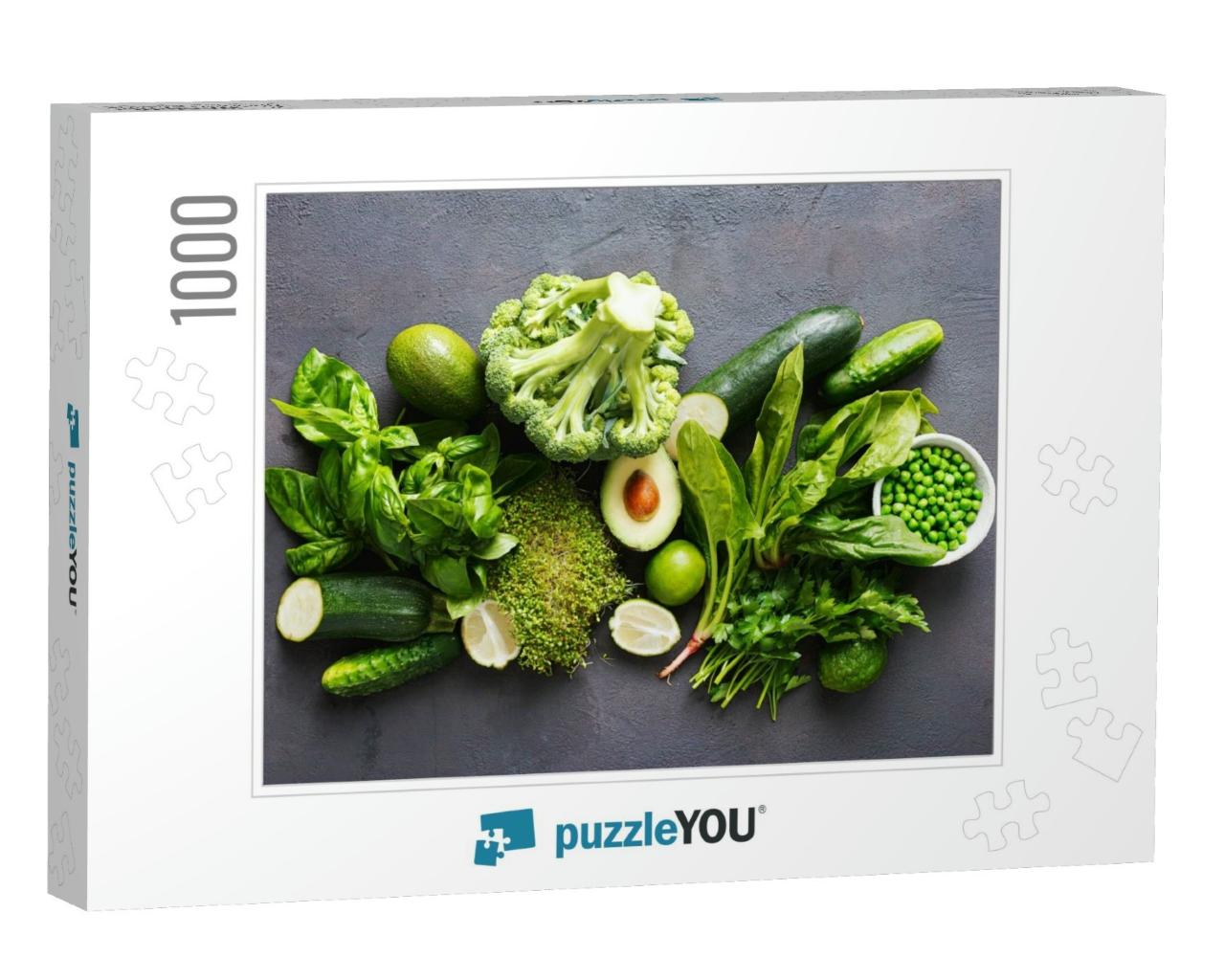 Set Raw Healthy Food Clean Eating Vegetables Source of Pr... Jigsaw Puzzle with 1000 pieces