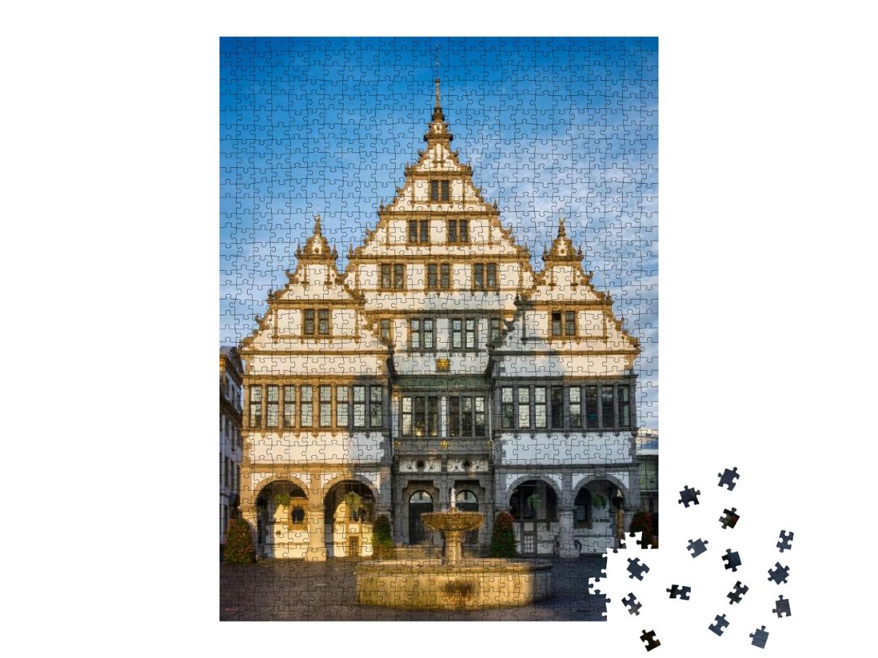 Paderborn Townhall, in Germany, Constructed in 1611... Jigsaw Puzzle with 1000 pieces