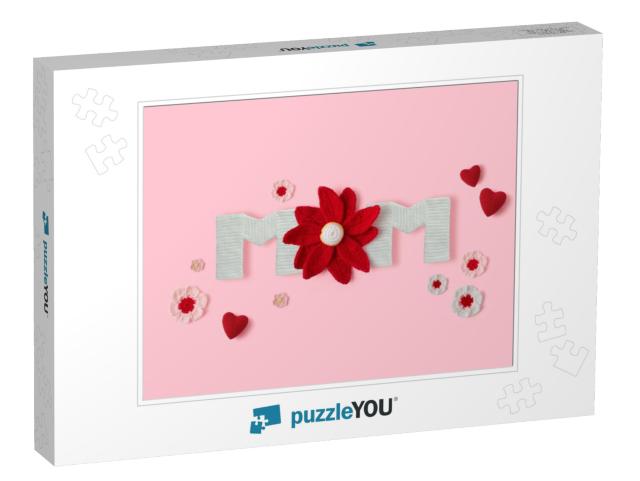 Happy Mothers Day Decoration Background with Daises... Jigsaw Puzzle