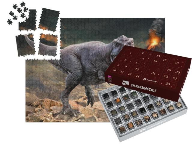 Tyrannosaurus Rex Scene 3D Illustration... | Advent Calendar Jigsaw Puzzle