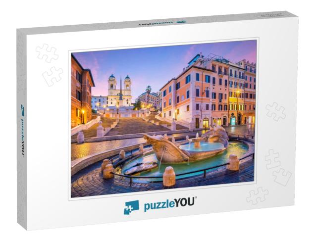 Spanish Steps in the Morning, Rome, Italy At Twilight... Jigsaw Puzzle