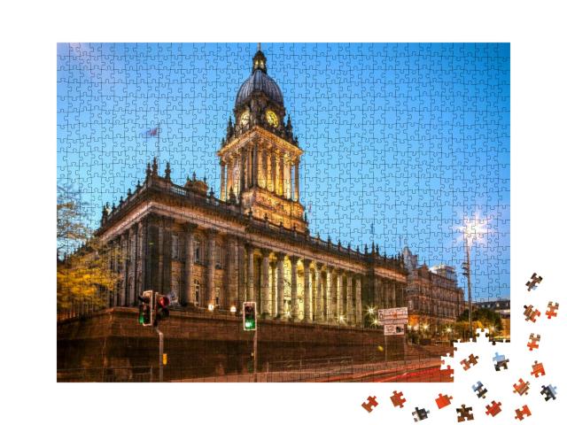 Leeds Town Hall in the City Center of Leeds England Repre... Jigsaw Puzzle with 1000 pieces