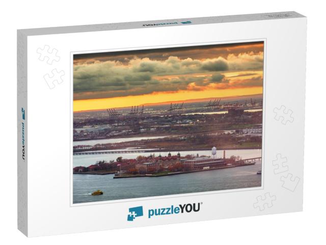 Ellis Island, New York, USA Viewed from Above in the New Y... Jigsaw Puzzle