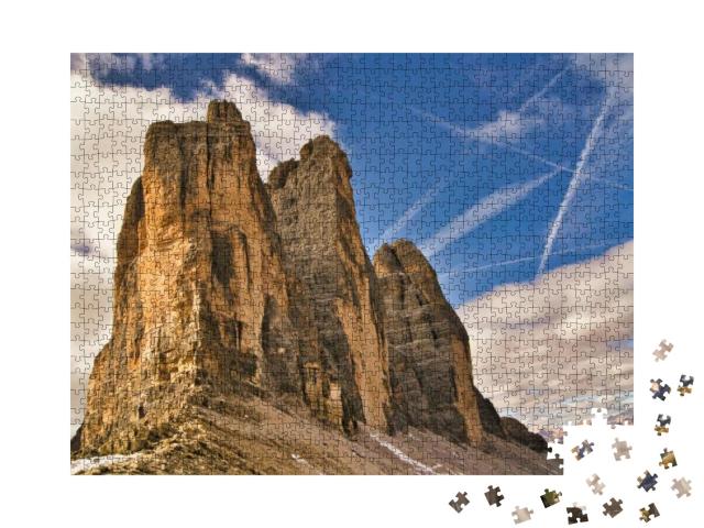 Tre Cime Di Lavaredo, Drei Zinnen, Three Peaks of Lavared... Jigsaw Puzzle with 1000 pieces