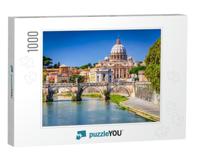 Rome, Italy. Vatican Dome of Saint Peter Basilica Italian... Jigsaw Puzzle with 1000 pieces
