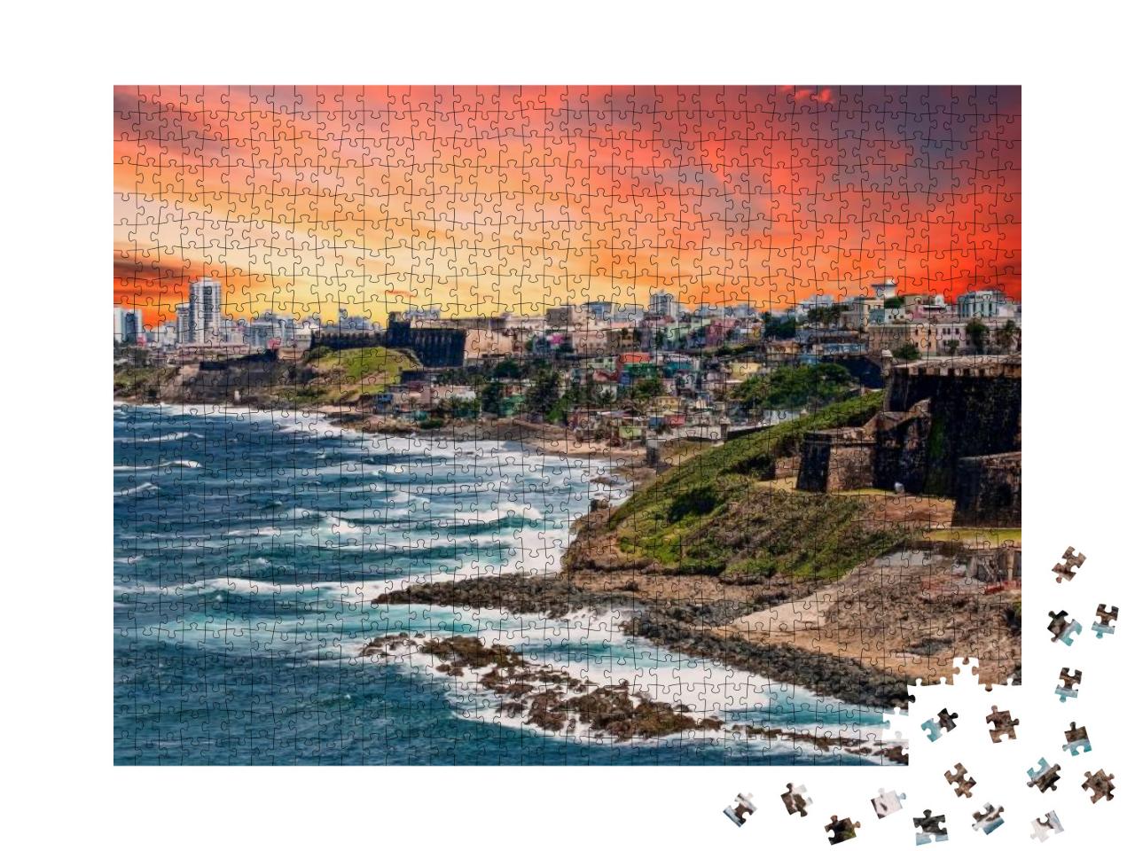 The Rocky Coast of Puerto Rico At El Morro... Jigsaw Puzzle with 1000 pieces