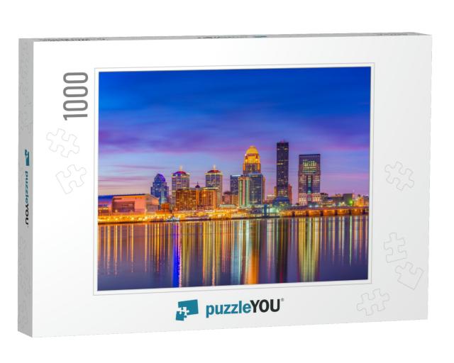 Louisville, Kentucky, USA Downtown Skyline At the River At... Jigsaw Puzzle with 1000 pieces