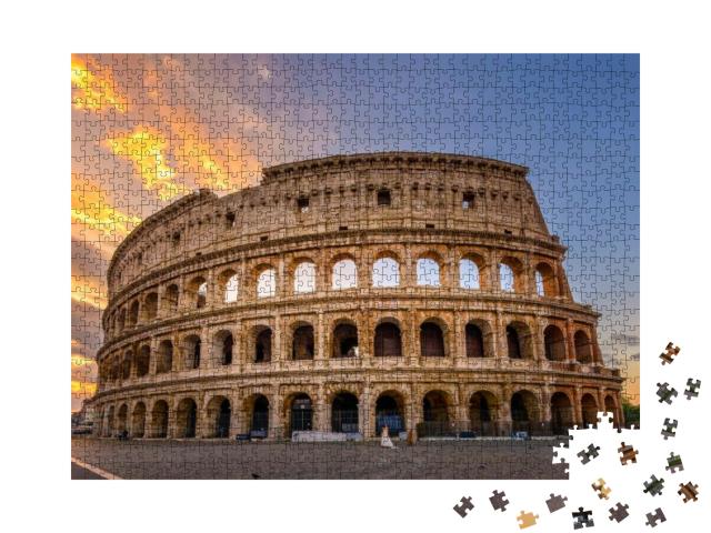 Sunrise View of Colosseum in Rome, Italy. Rome Architectu... Jigsaw Puzzle with 1000 pieces