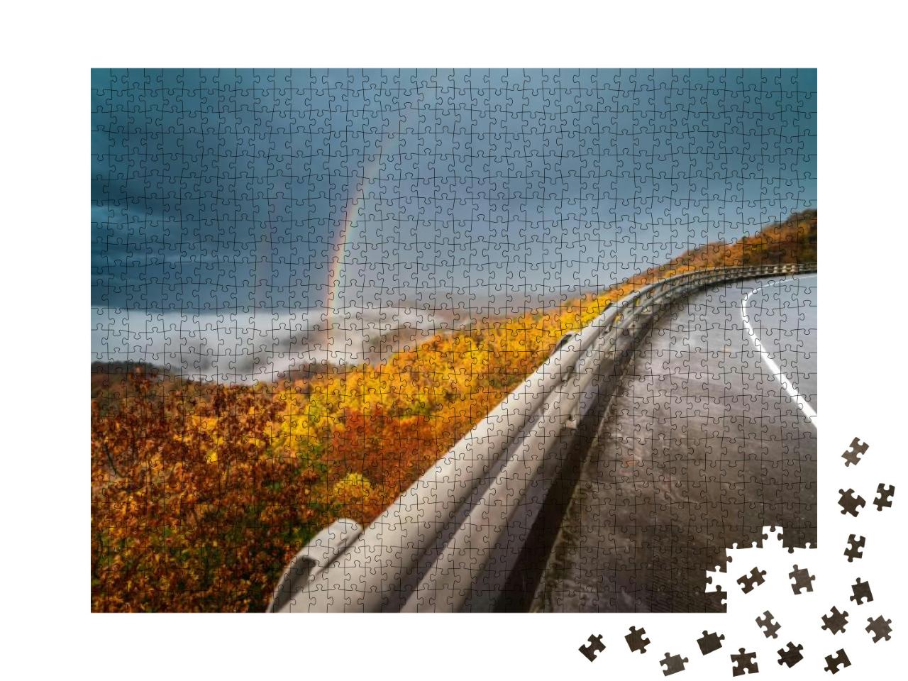 Gorgeous Rainbow on an Autumn Day Along the Foothills Par... Jigsaw Puzzle with 1000 pieces