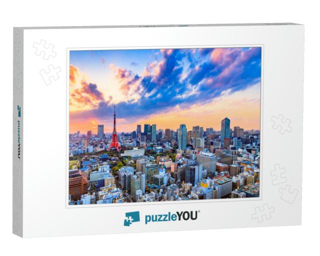 Cityscapes View Sunset of Tokyo City Japan... Jigsaw Puzzle