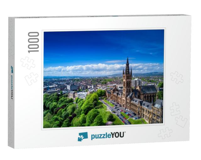 Aerial View of Glasgow, Scotland, Uk... Jigsaw Puzzle with 1000 pieces