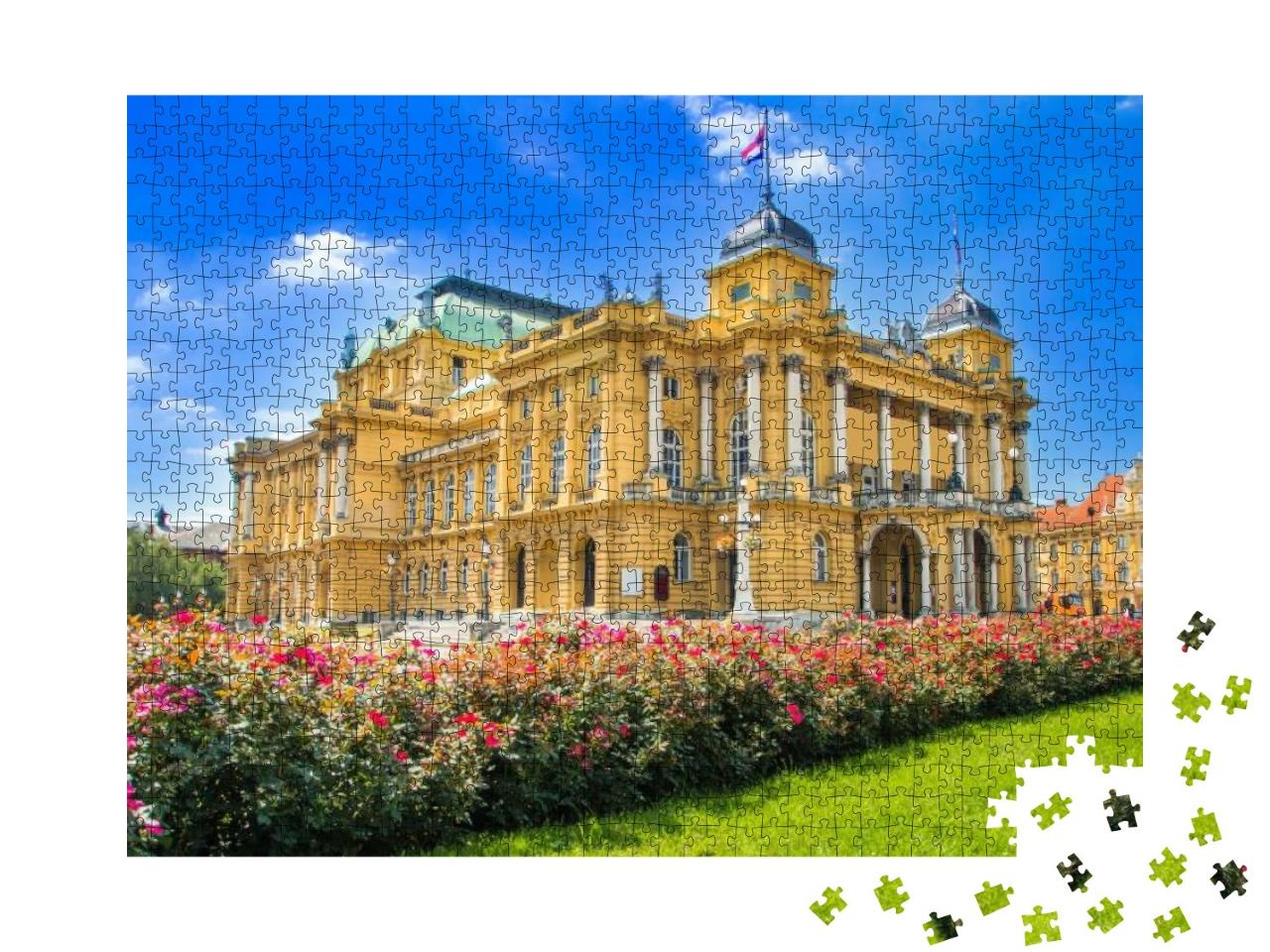 Croatian National Theater in Zagreb, Croatia... Jigsaw Puzzle with 1000 pieces