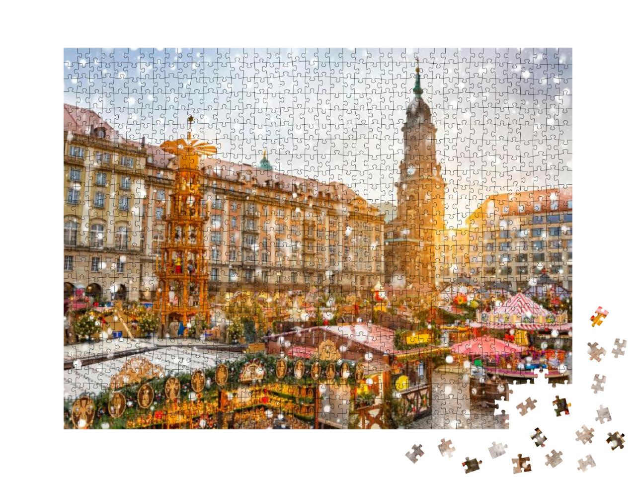 Christmas Market Striezelmarkt in Dresden, Germany... Jigsaw Puzzle with 1000 pieces