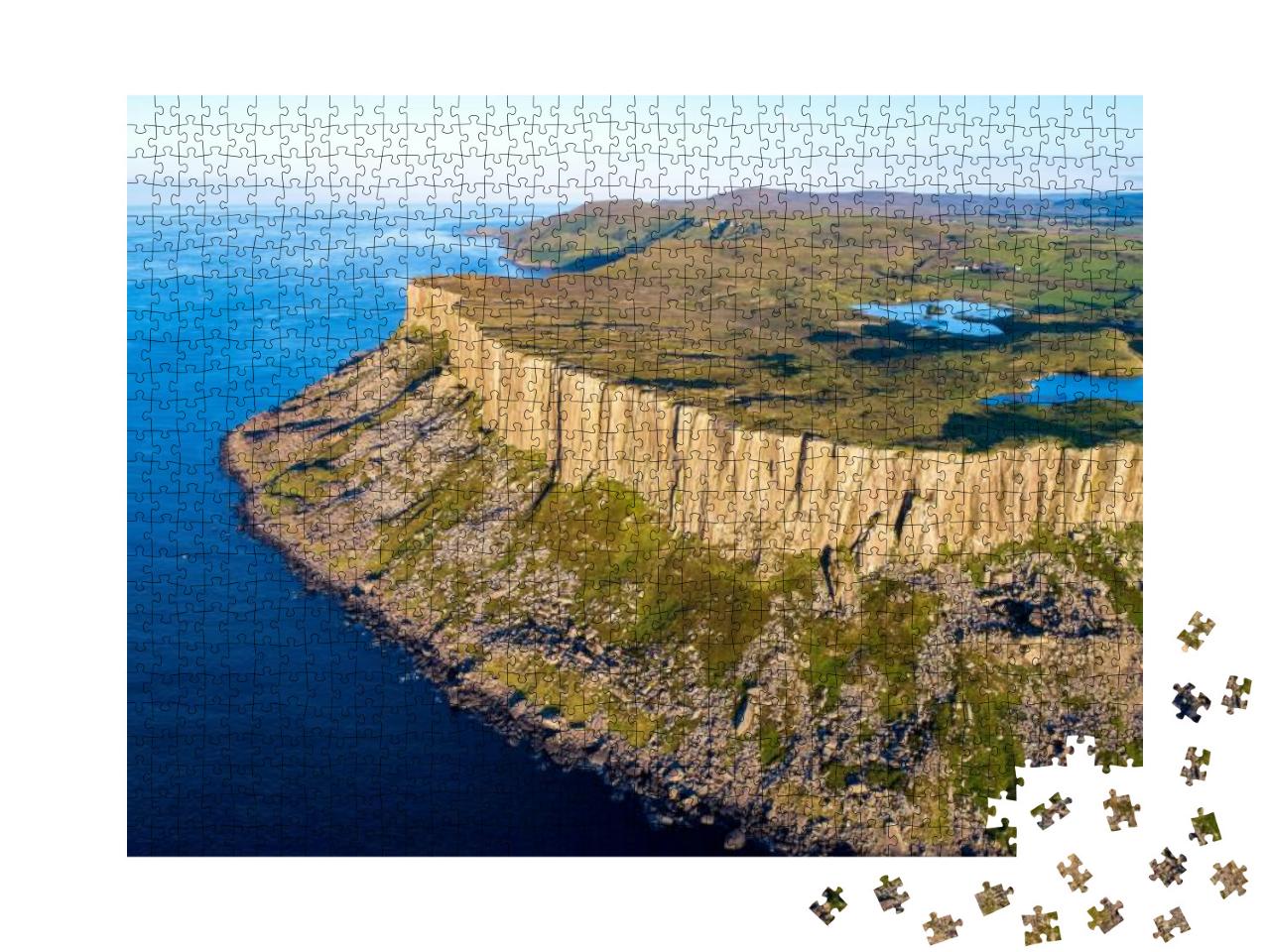 Fair Head Big Cliff & Headland At the North-Eastern Corne... Jigsaw Puzzle with 1000 pieces