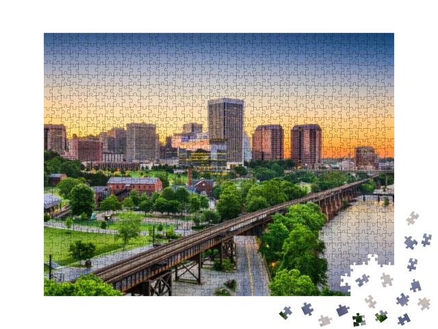 Richmond, Virginia, USA Downtown Skyline... Jigsaw Puzzle with 1000 pieces