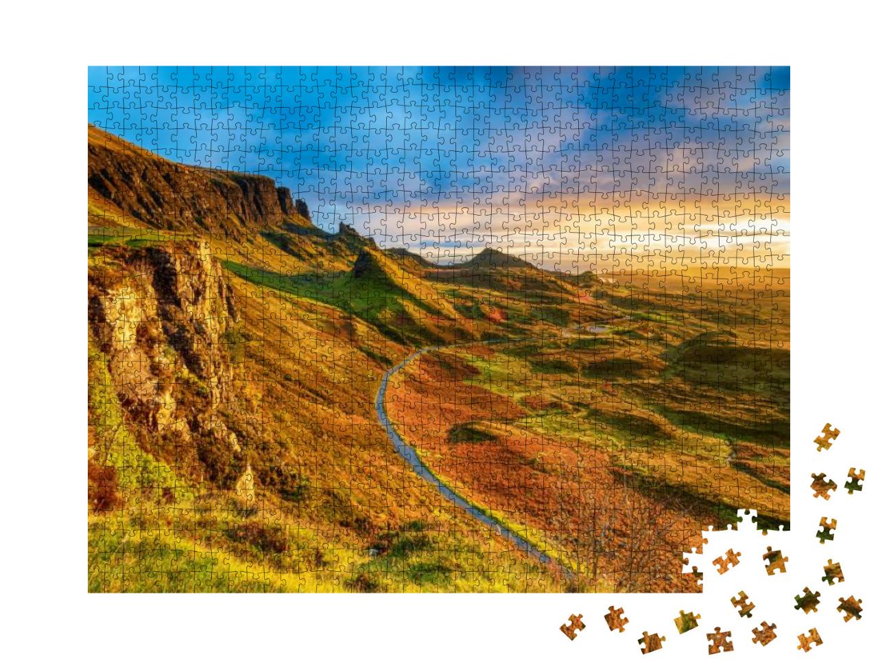 Beautiful Sunrise Over the Quiraing on the Isle of Skye i... Jigsaw Puzzle with 1000 pieces