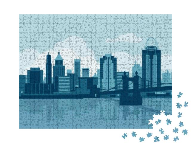 Cincinnati Skyline... Jigsaw Puzzle with 1000 pieces