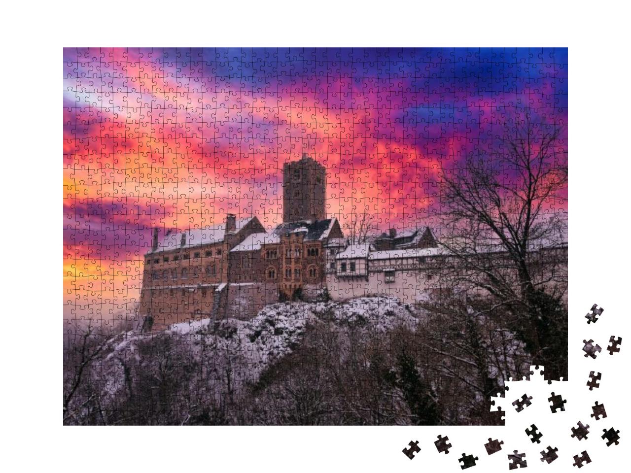 Panoramic View of Wartburg Castle in the Thuringian Fores... Jigsaw Puzzle with 1000 pieces