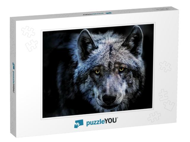 A Portrait of a Dangerous Wolf... Jigsaw Puzzle