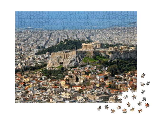 View Over the City & the Acropolis from Lycabettus Hill i... Jigsaw Puzzle with 1000 pieces