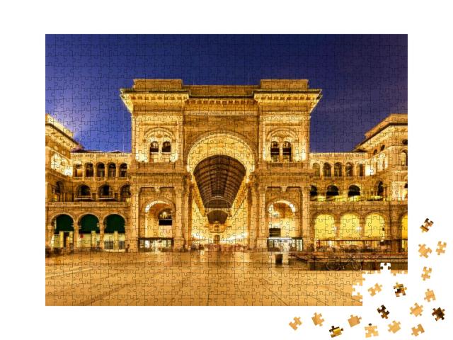 Vittorio Emanuele Ii Gallery in Milan, Italy... Jigsaw Puzzle with 1000 pieces