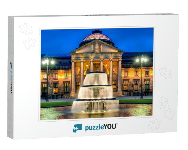 The Casino of Wiesbaden At Late Evening... Jigsaw Puzzle