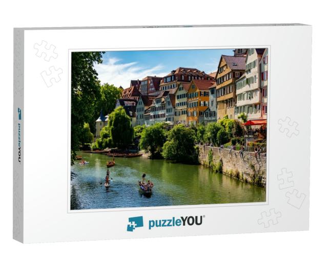 Neckarfront in Tuebingen is a Traditional University Town... Jigsaw Puzzle