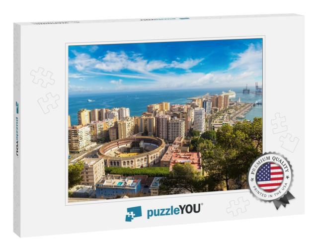 Panoramic Aerial View of Malaga in a Beautiful Summer Day... Jigsaw Puzzle